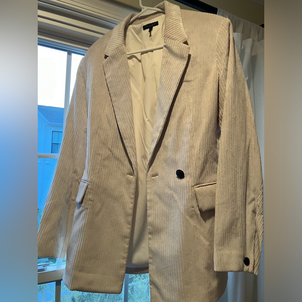 Gorgeous, NEVER WORN Rag & Bone Tessa Ivory Corduroy Blazer, Size 8